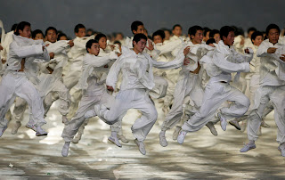Kung Fu performer with Feiyue Martial Arts Shoes in Beijing Olympic Games