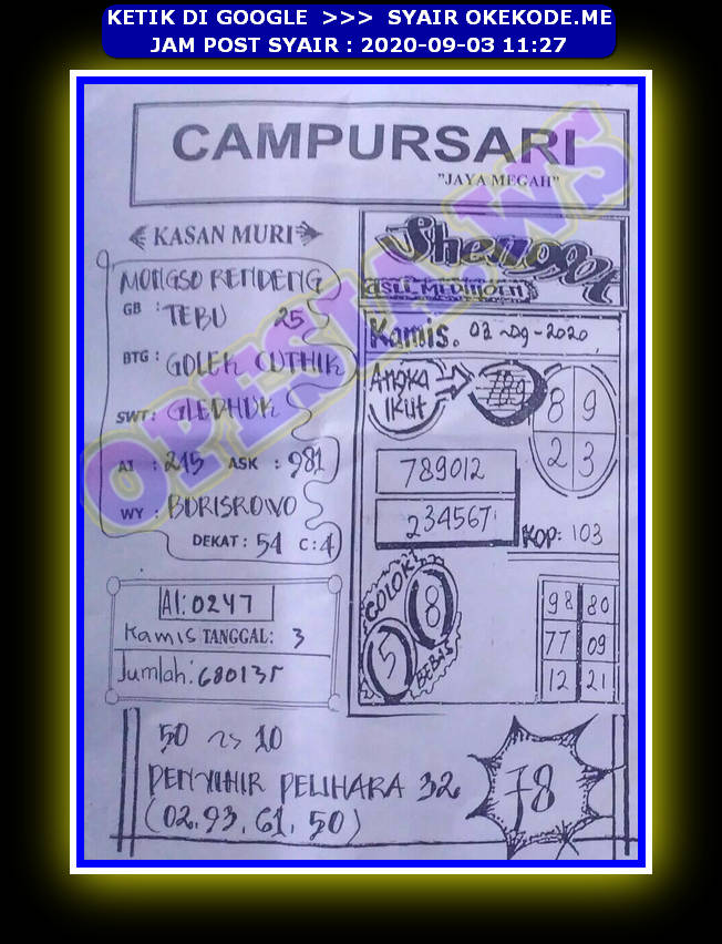 1 New Message Kode Syair Hongkong 3 September 2020 Forum Syair Togel Hongkong Singapura Sydney