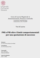 PMI e PIR oltre i limiti comportamentali per una quotazione di successo