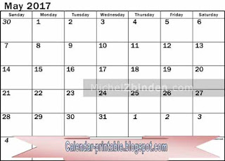 Free Printable Calendar May 2017