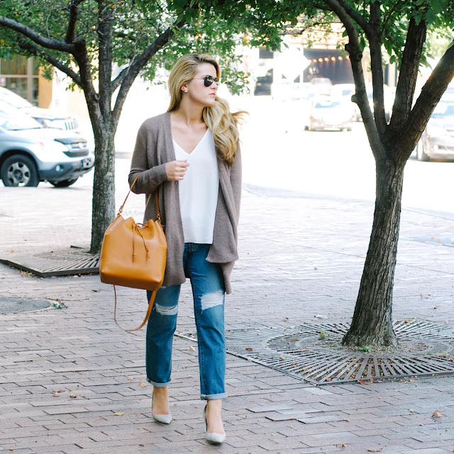 Summer Wind Long Cozy Cardigan and Boyfriend Jeans
