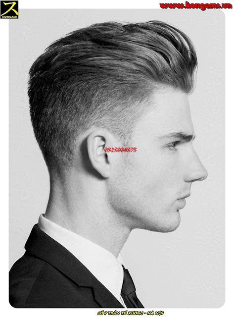 RAZOR FADE POMPADOUR FOR MEN IN HANOI BARBER SHOP