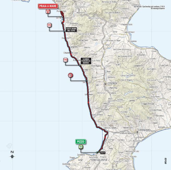 DIRETTA GIRO d'Italia 2018: partenza Pizzo (Vibo Valentia), arrivo in volata Praia a Mare (Cosenza), Streaming Rojadirecta Gratis Tappa 7 Oggi su Rai TV