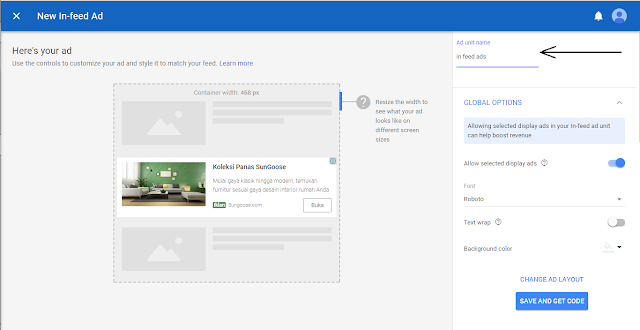 Cara Memasang In-Feed Ads Adsense DI Blogspot
