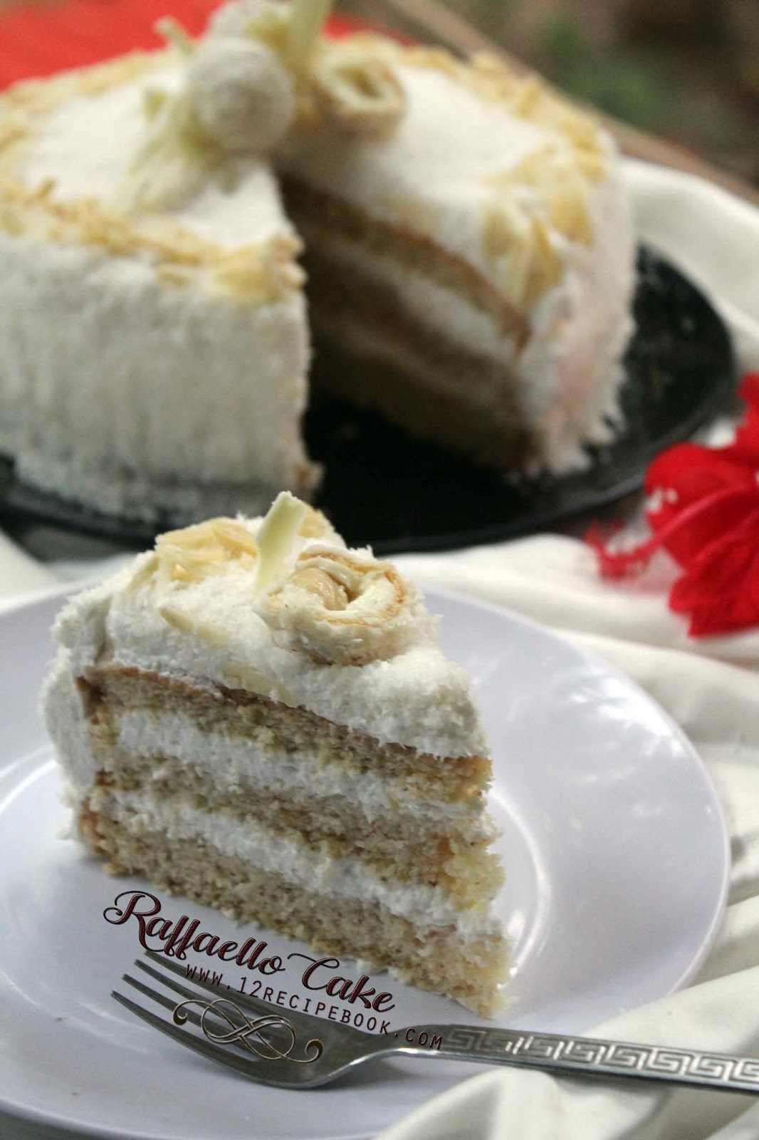 Raffaello Cake / Coconut Almond Cake - Recipe Book