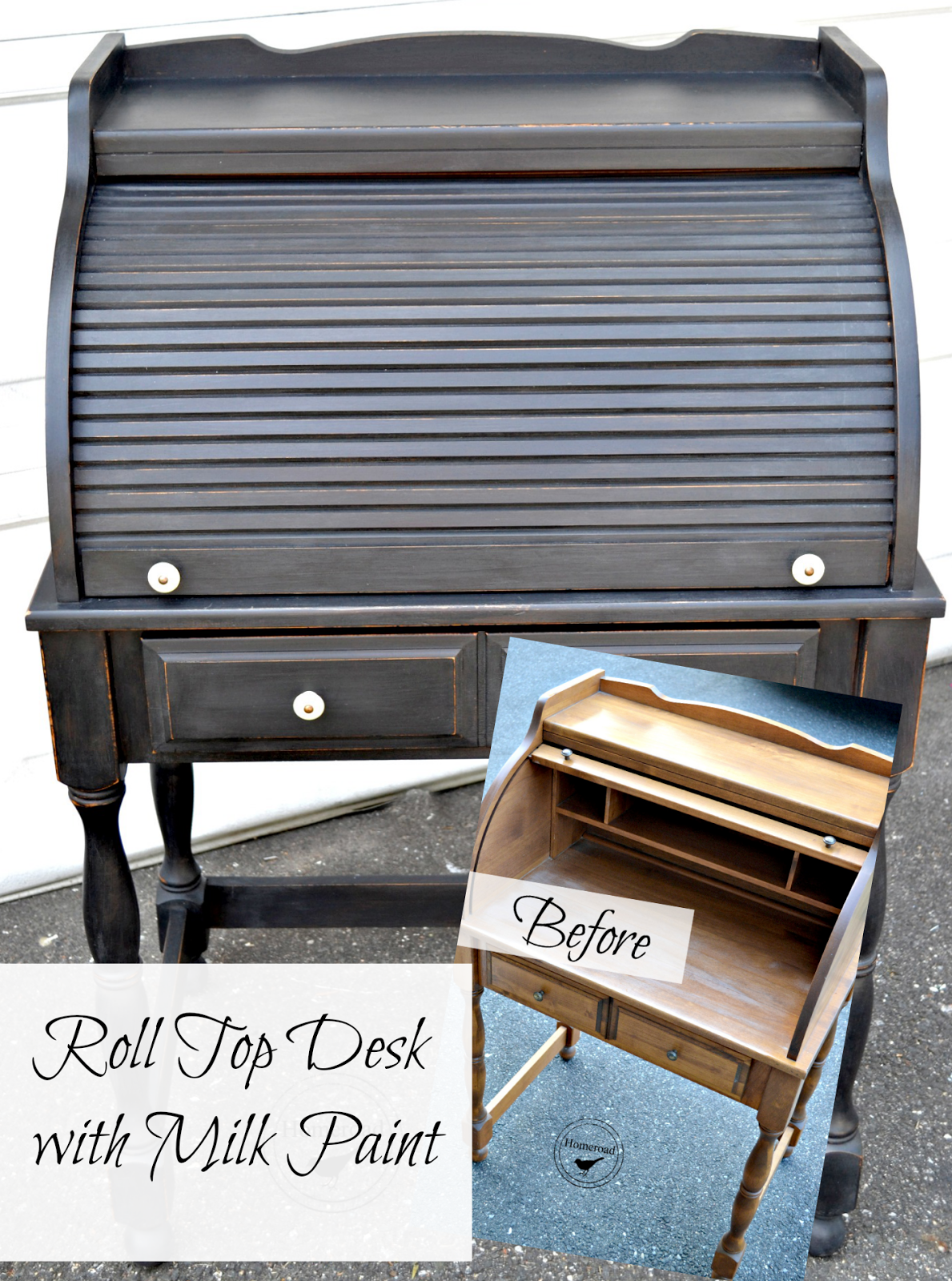 Roll Top Desk Makeover