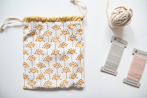Cute DIY Drawstring Bag Tutorial.