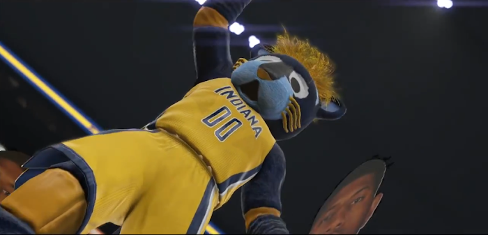 NBA 2K15 'Yakkem' Trailer Gameplay Screenshot - Pacers' Mascot 'Boomer the Panther'