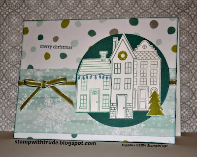 Stamp With Trude Christmas card by Trude Thoman #Stampin'Up! #HolidayHome stamp set