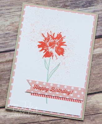 Pretty Floral Birthday Card made with Touches of Texture Stamp Set from Stampin' Up! UK