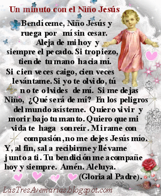 Dios Mio te amo: navidad oracion Al divino niño y esta un minuto con el