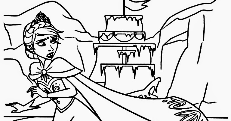 Frozen Coloring Pages Elsa Ice Castle - coloringpages2019
