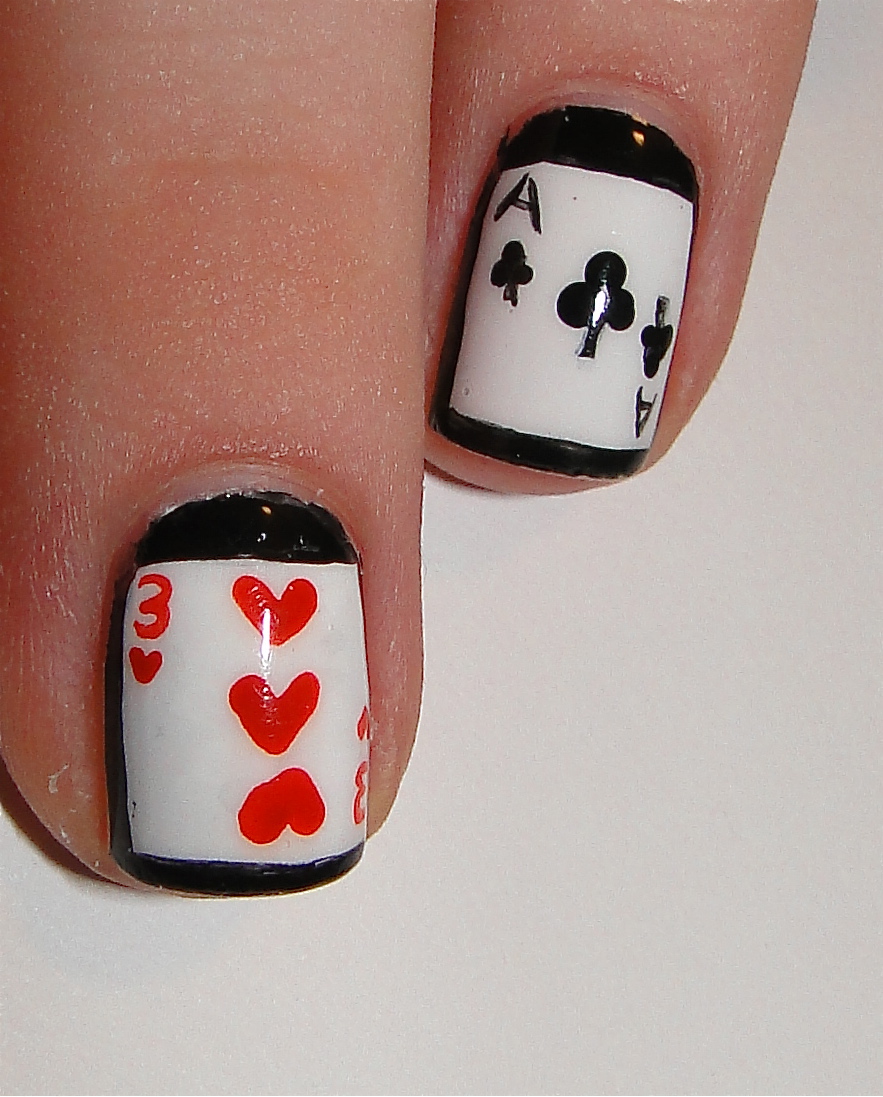 WeeklyWackyNails Deck of Cards Nail Art 2