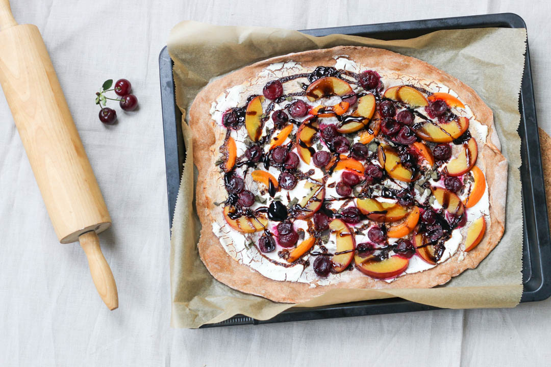 Fleurcoquet: Herzhafte Steinobst-Tarte
