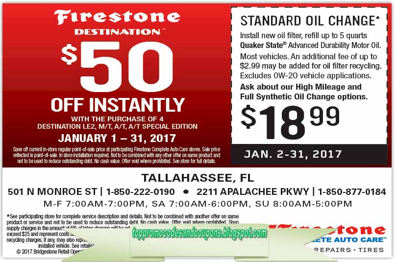 Free Promo Codes And Coupons 2021 Firestone Coupons