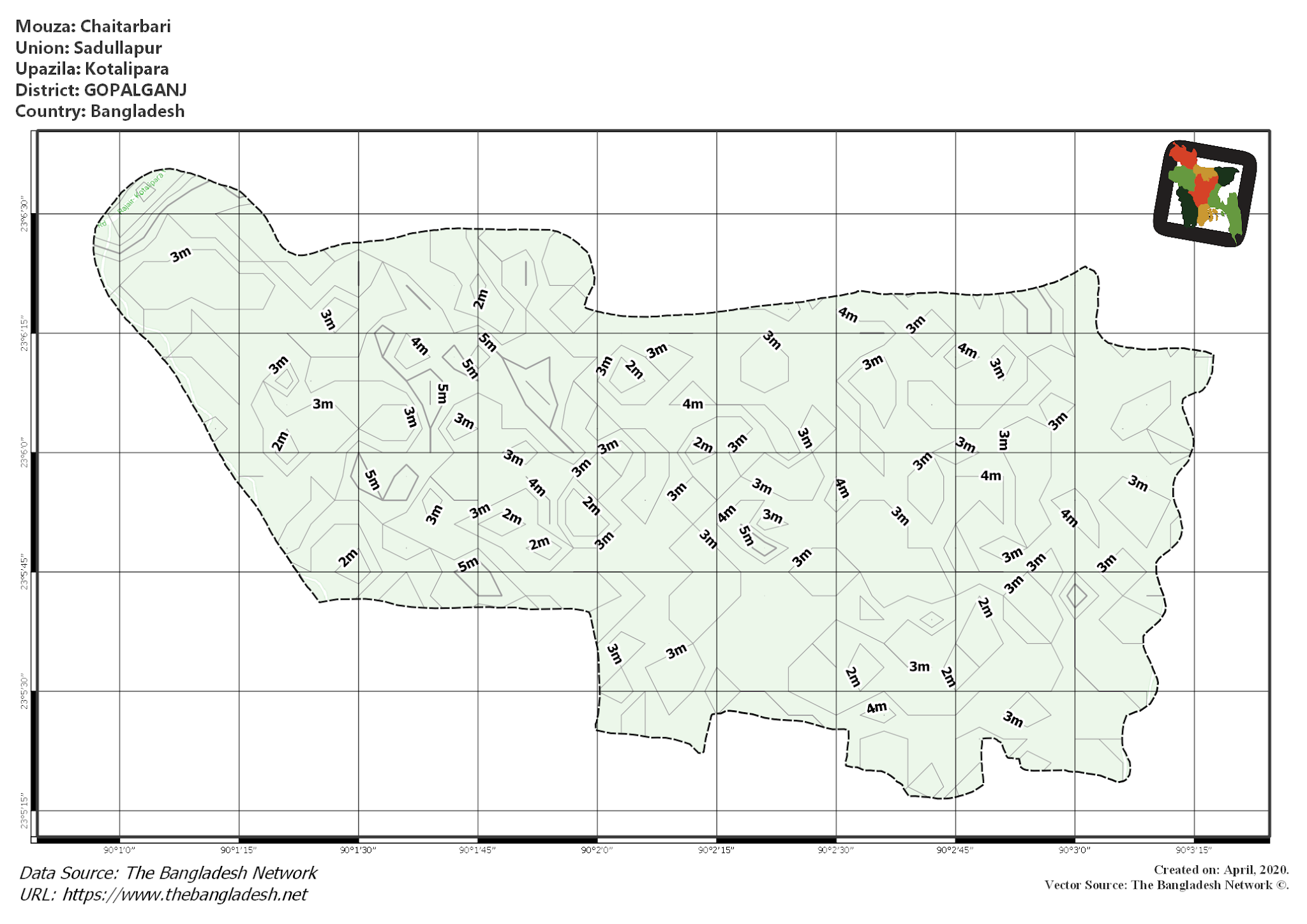 Map of Chaitarbari Mouza of Kotalipara Upazila, GOPALGANJ Map of Chaitarbari Mouza of Kotalipara Upazila, GOPALGANJ, Bangladesh.