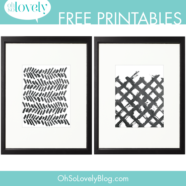 Download these free paint swoosh printables! They work really well in a gallery wall or as a stand alone framed print, and you can't beat free. 