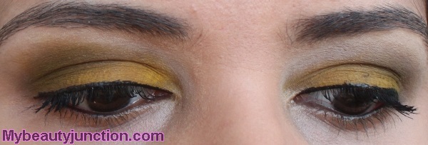 Yellow smoky eye makeup with Sephora Blockbuster palette