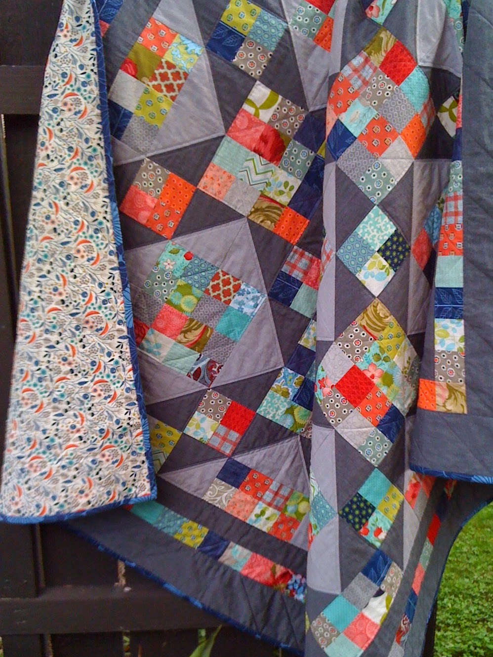 JulieLou Finished Jacob's Ladder Quilt