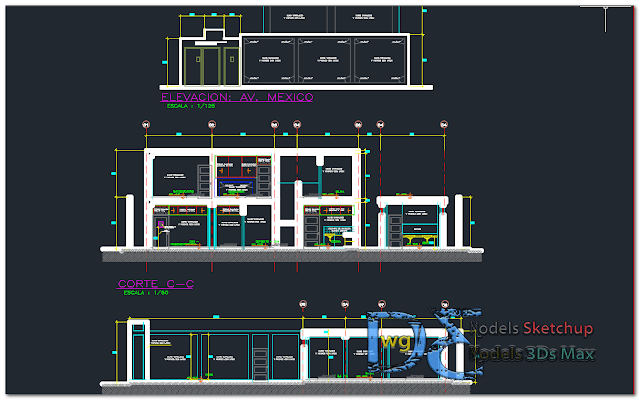 General factory plant in AutoCAD    