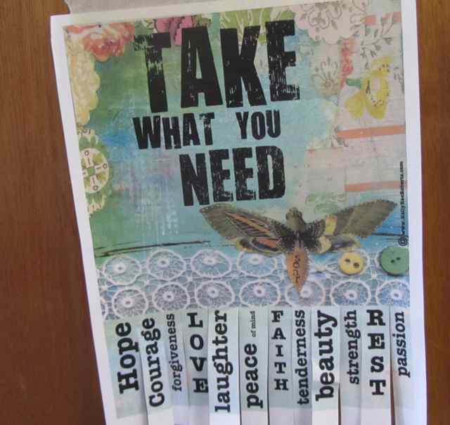 Random Thoughts: Take What You Need… and Share It