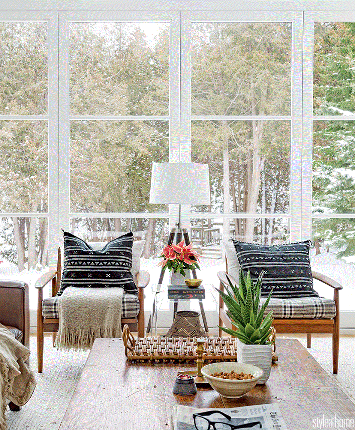 Inside a designer's Ontario home with a ski lodge chic vibe!