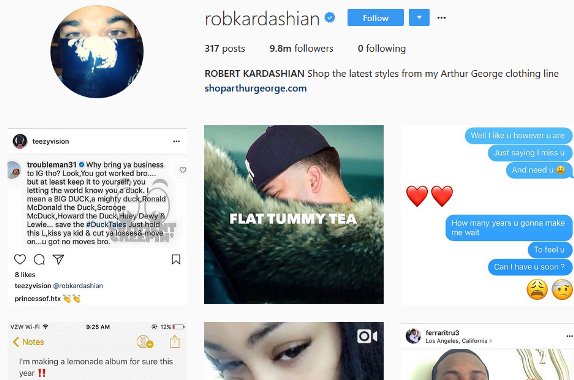 Instagram deletes Rob Kardashian's account for posting Chyna's nude photos