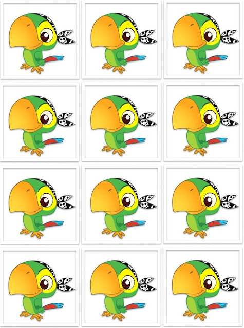 Jake y los Piratas: Mini Kit para Cumpleaños para Imprimir Gratis. Etiquetas de Jake y los Piratas para imprimir gratis.