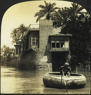 Quffa boatman, old sterescope image