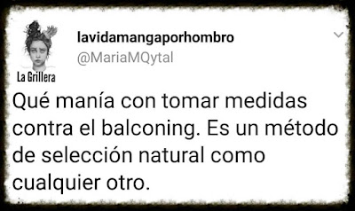 Qué manía con tomar medidas contra el balconing. Es un método de selección natural como cualquier otro. Qué manía con tomar medidas contra el balconing. Es un método de selección natural como cualquier otro.