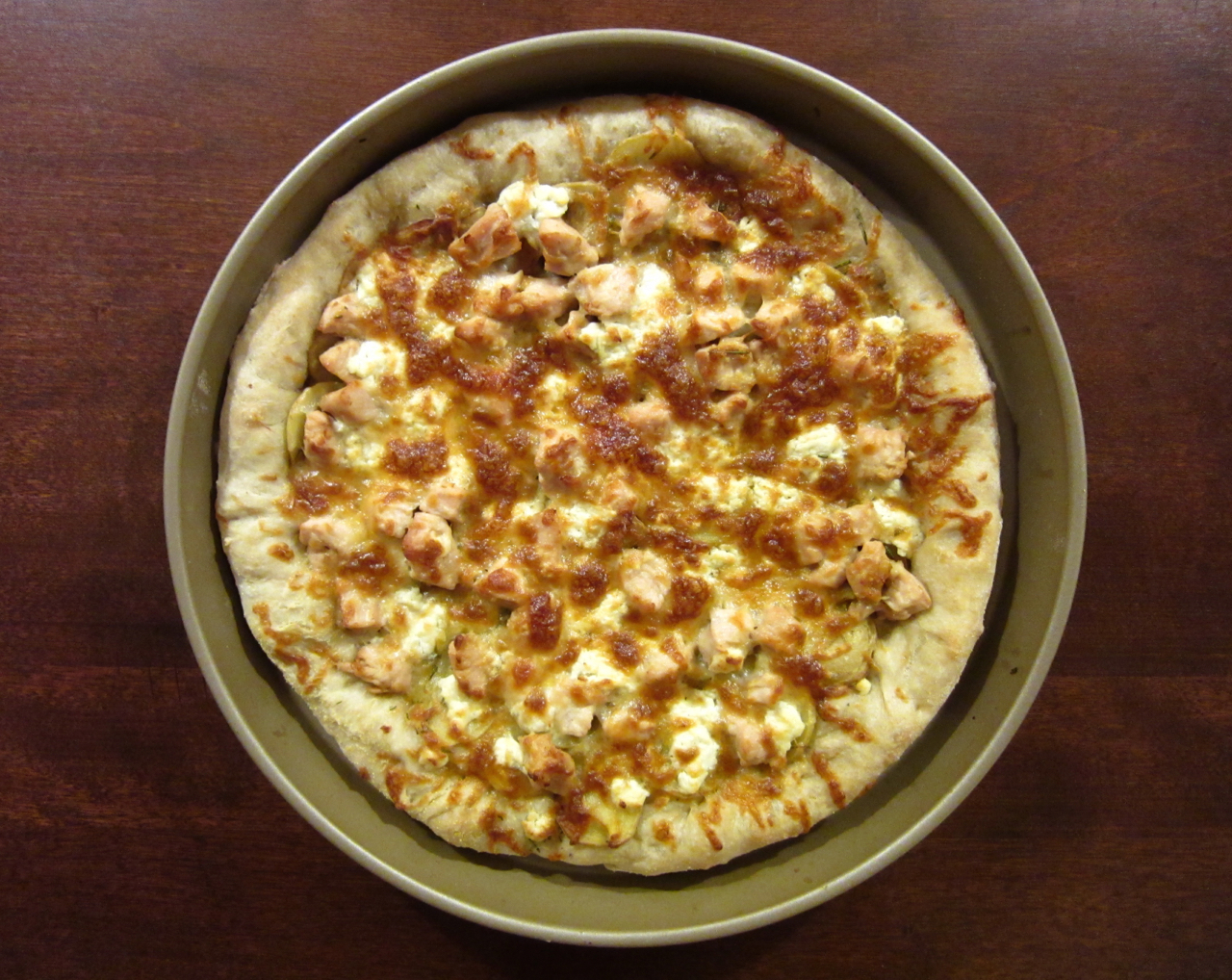 One More Taste Rosemary Potato and Chicken Pizza