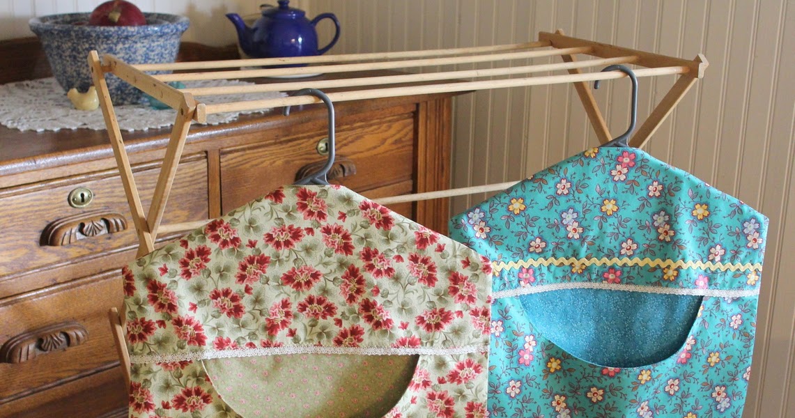 Lilacs and Springtime: Clothes Pin Bags, Aprons and Laundry Day Inspiration