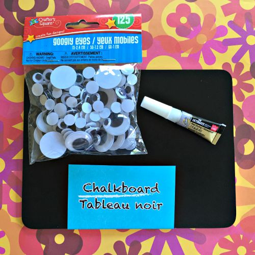 iLoveToCreate Blog Googly Eye Chalkboard Dollar Store Craft
