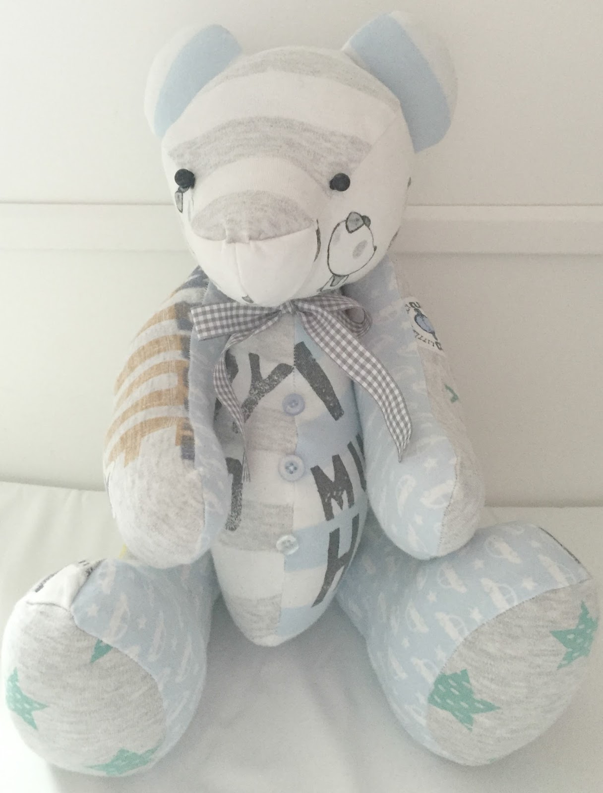 Memorybear and keepsake teddybear made from your clothing handmade Memory  bear