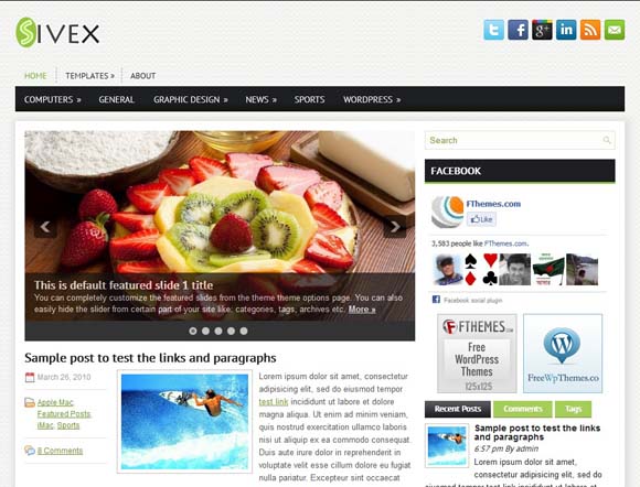 Sivex Wordpress Template