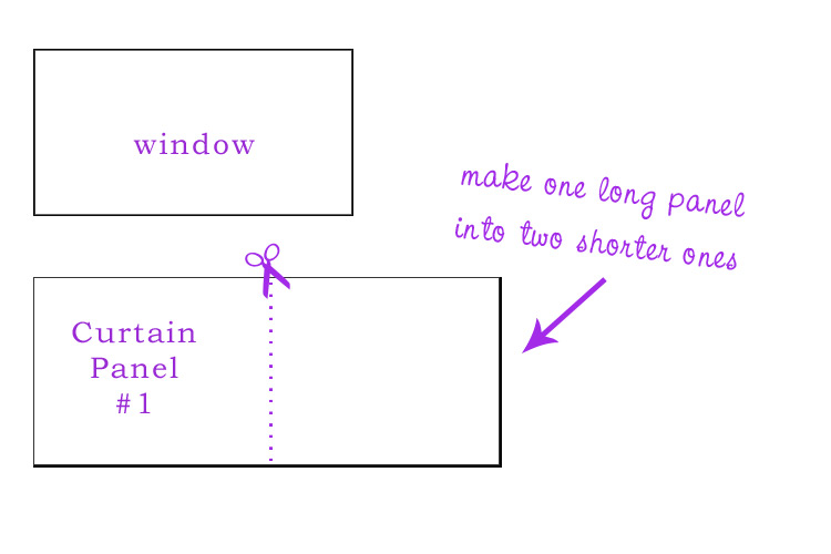 Turn One Curtain Panel into Two!