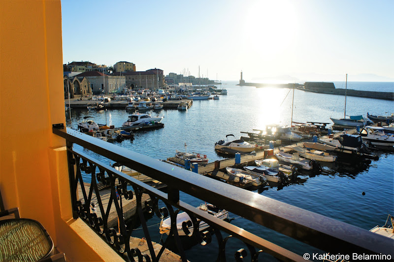 View from Balcony Porto Veneziano Hotel Places to Stay Chania Crete