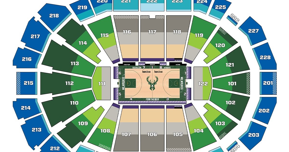 Luxury Fiserv forum Seating Chart