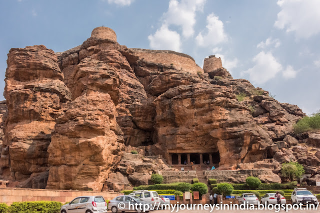 Badami Cave Temple View Badami Cave Temple View