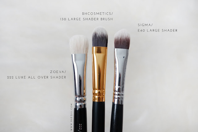 BH Cosmetics Sculpt and Blend 2 - 130 Large Shader Brush, Sigma E60 Large Shader, Zoeva 222 Luxe All Over Shader