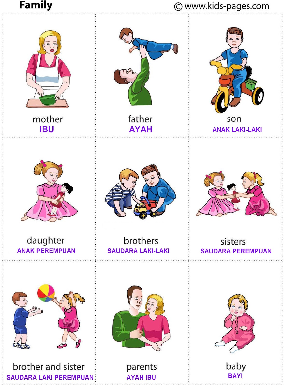 FLASHCARD INDONESIA: FLASH CARD FAMILY 1