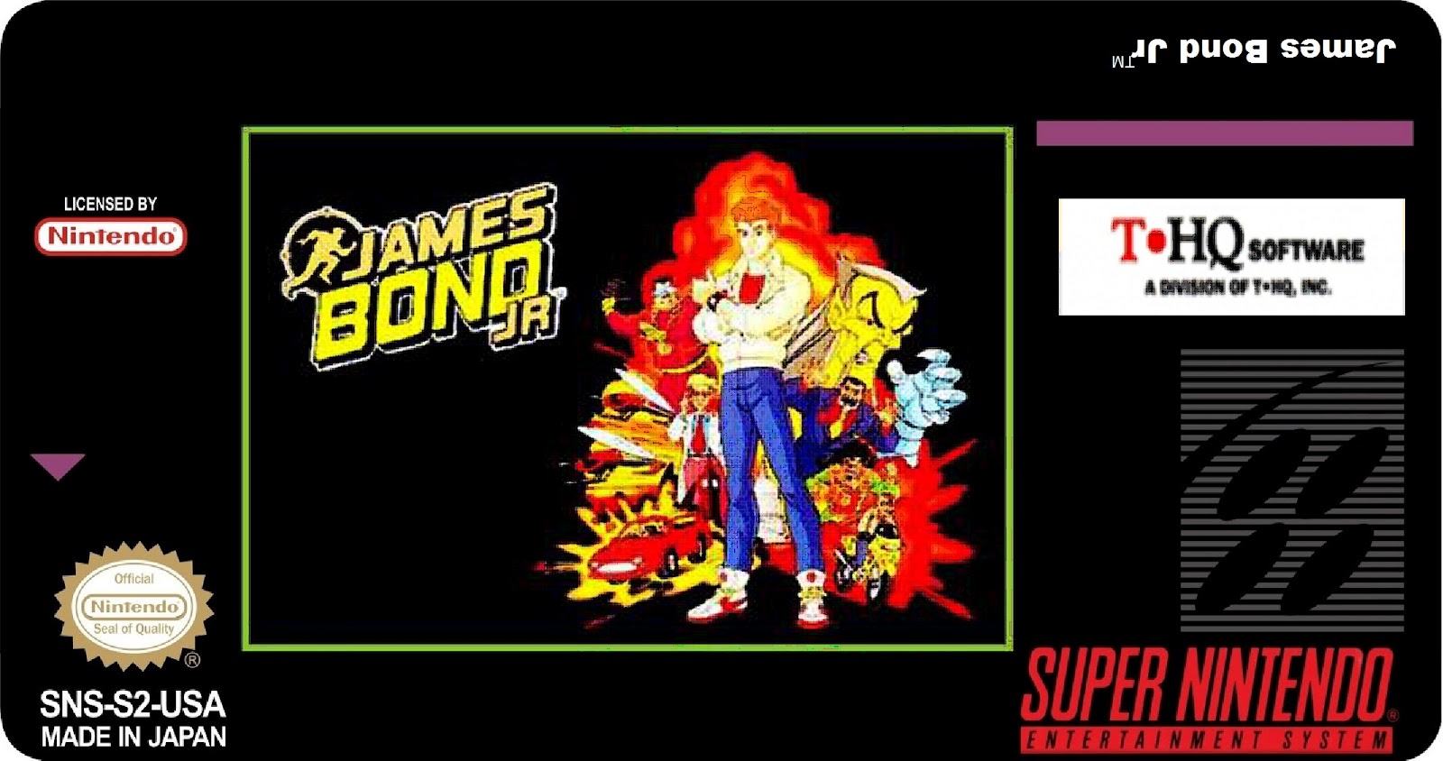 Super Nintendo Labels James Bond Jr