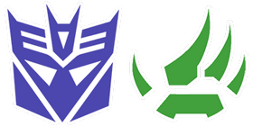 Decepticons faction symbol and Animatros Planet symbol