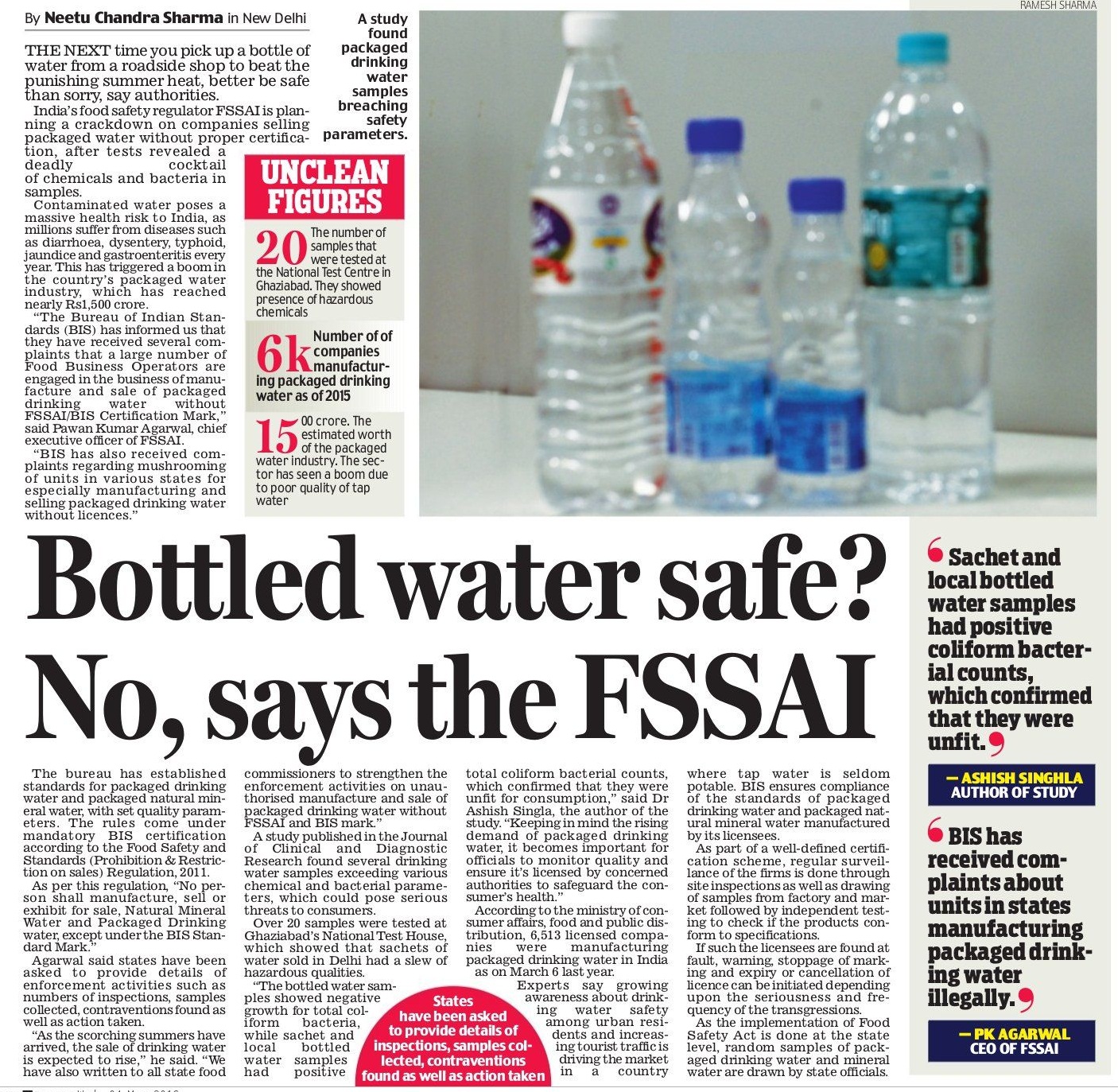 what is the safest bottled water to drink