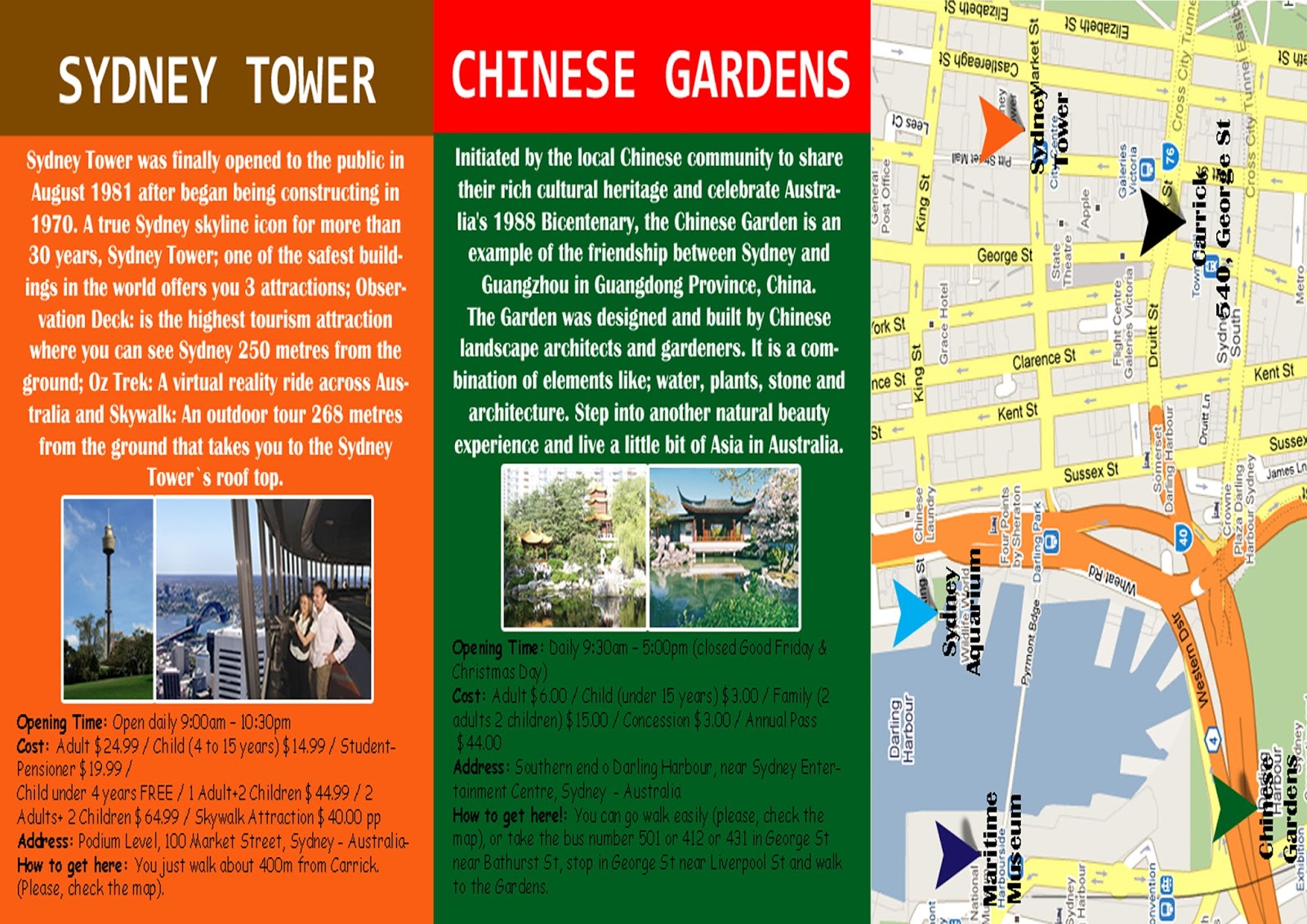 Sara Biancardi's Portfolio Tourist Sydney Brochure AUS