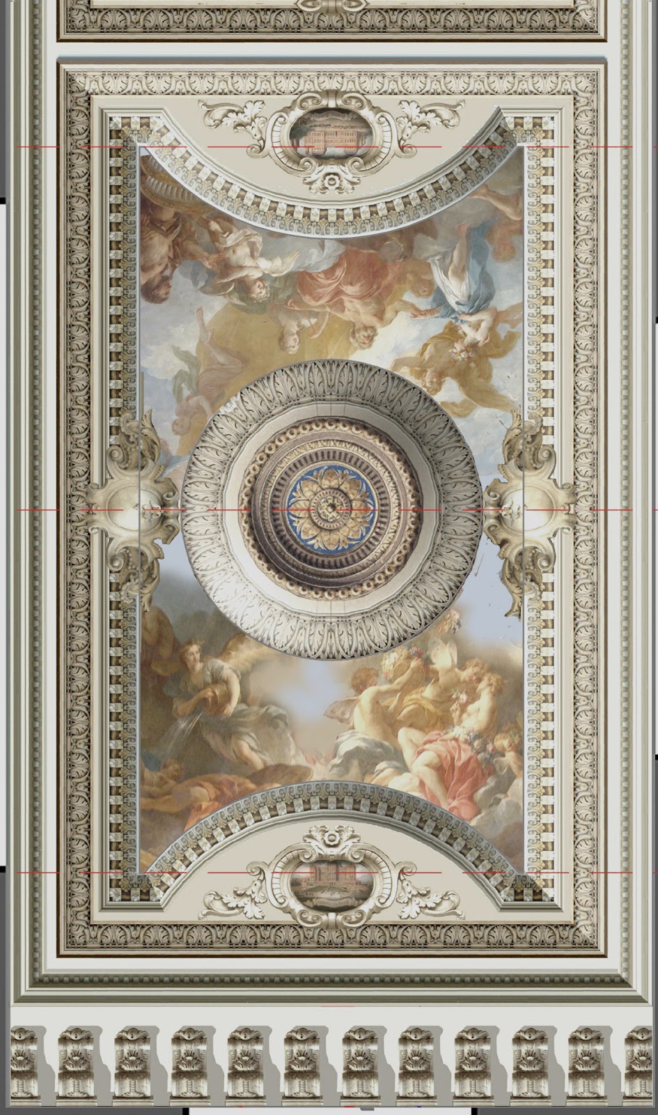 Demeures Peintes: A classical ceiling