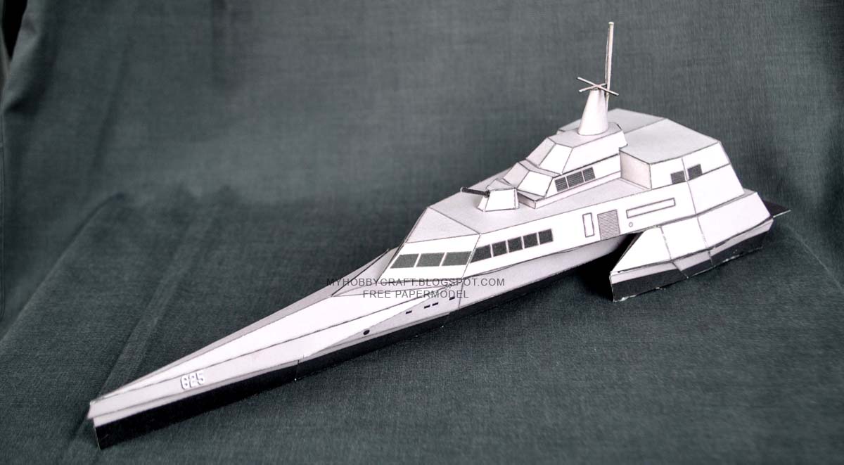 KRI Klewang Papercraft Stealth Warship