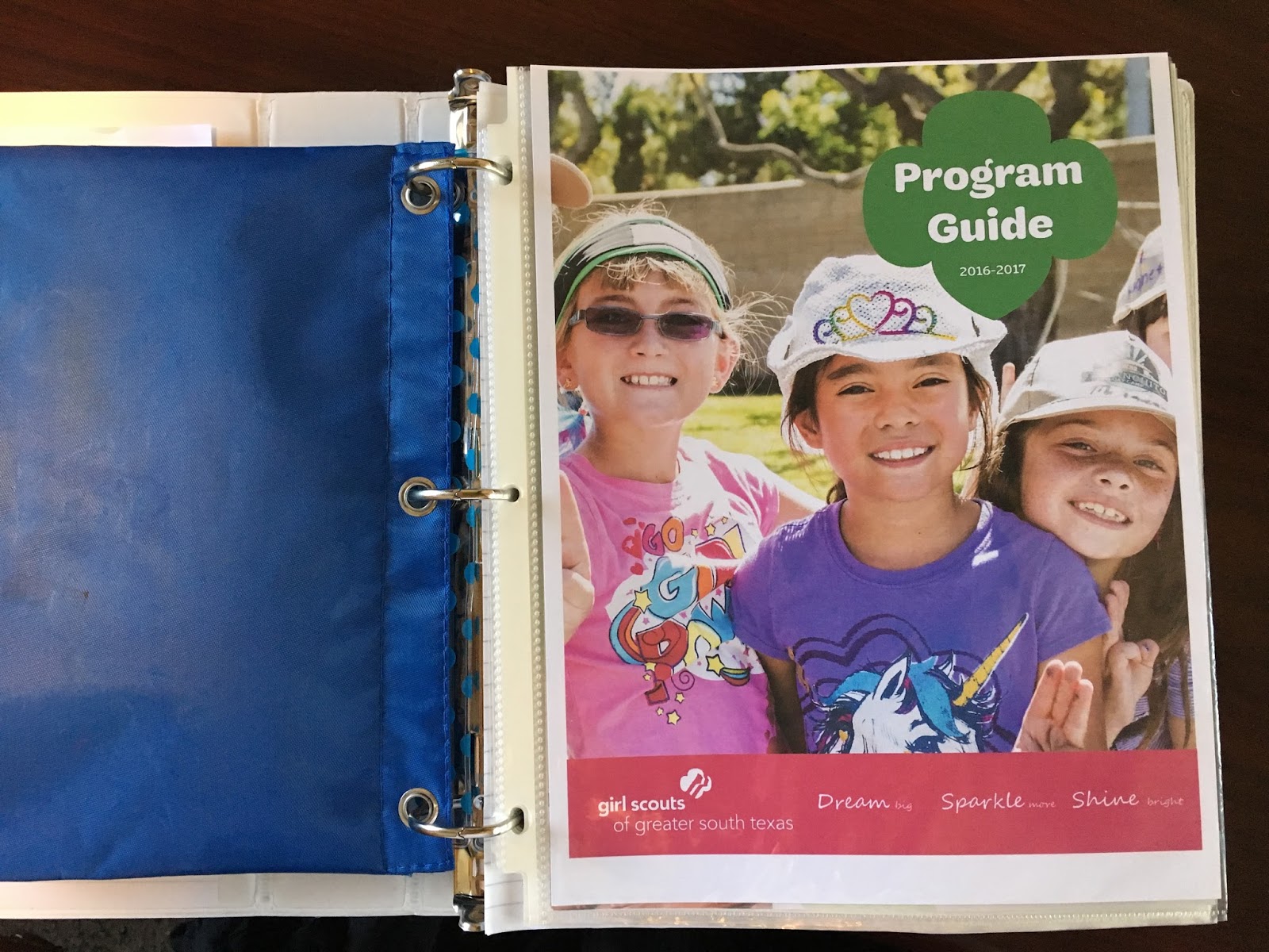 Ms Curly Texan Girl Scouts Leader Binder