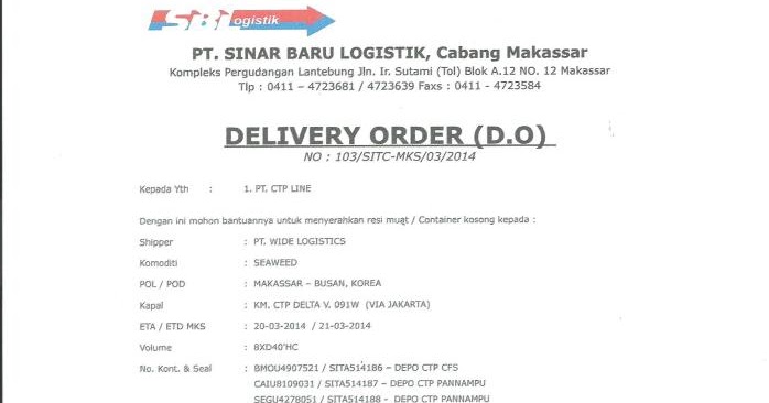 Emkl Delivery Order Do